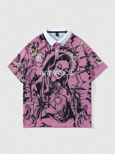 The 'Sacred Heart' Graphic Polo Shirt - Image 3