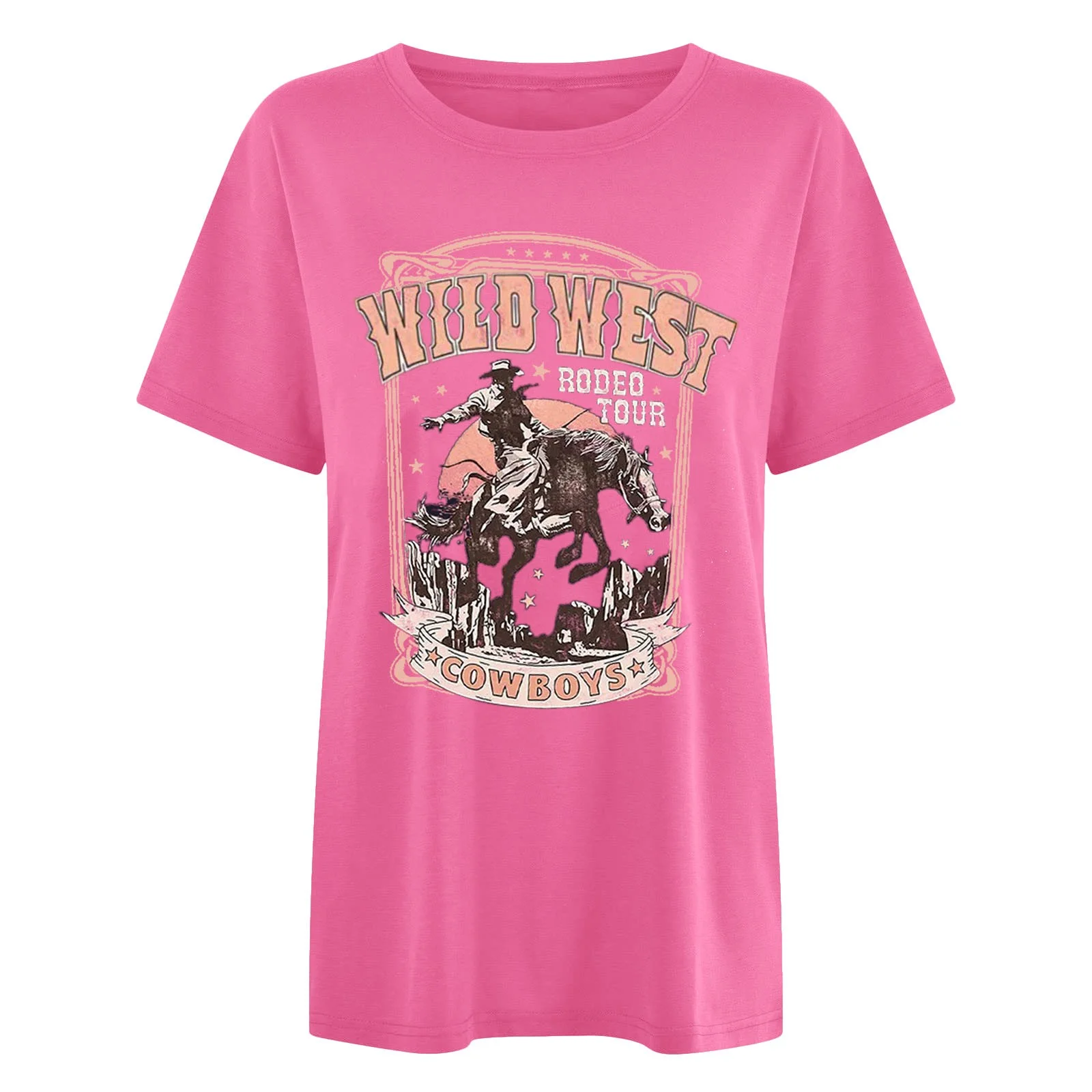 Vintage Desert Rider Graphic T-Shirt (Coral Heather) - Image 3