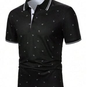The 'Vector' Geometric Print Polo