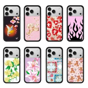 Wildflower New Flowers Angel Pony Phone Case For iPhone 17 Pro Max 12 13 14 15 Pro 16 Plus Cover 3D WF Cute Cartoon Cherry Cases