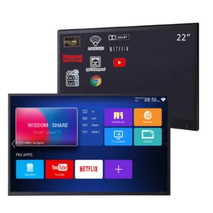 Souria 22.1 inches Smart Black Color Waterproof Bathroom LED TV for Luxury Hotel SPA Kitchen TV Bluetooth Android New