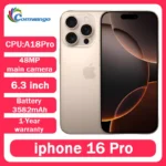 Original iPhone 16 Pro 6.3' Super Retina XDR OLED 8GB RAM 128/256GB Face ID A18pro 5G Cell Phone 97% New Apple 16pro Smartphone