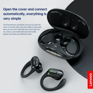 Lenovo XT80 Wireless Headphones Bluetooth 5.3 Earphones True with Mic Button Control Noise Reduction Earhooks Waterproof Headset
