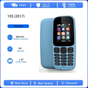 Original Refurbished 105 (2017) Single/Dual Sim Unlocked GSM 900/1800 Mobile Phone Russian Arabic Hebrew Keyboard Made in