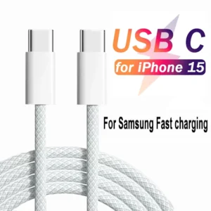 Type C to Type C Color Cable For Apple iPhone 15 16 PD Fast Charging For Huawei Xiaomi Samsung Type C Weaving Cable Accessories