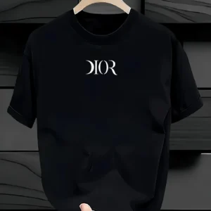 New Summe Luxury Brand T-shirt Pure Cotton Flat Print Large Size Round Neck Short Sleeve Men's and Women's Top T-shirt