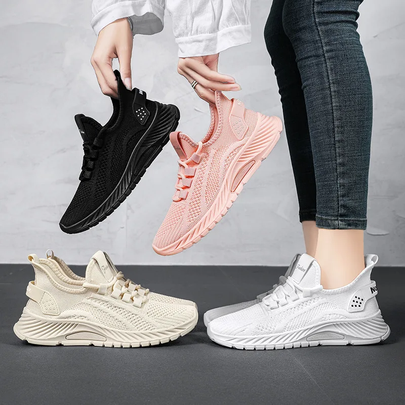 Women Casual Shoes Fashion Breathable Walking Mesh Flat Shoes Sneakers Women 2025 Gym Vulcanized Shoes White Female Footwear - Image 6