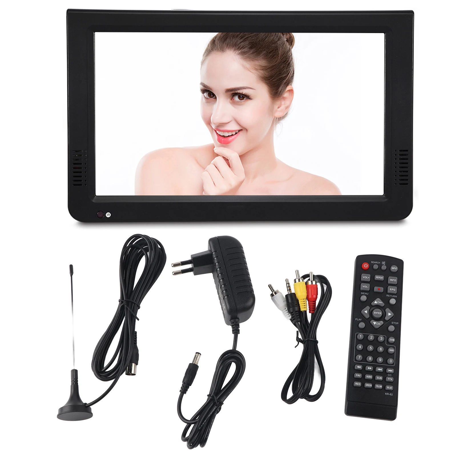 1024x600 Resolution TV 10inch Digital Analog Television 1024x600 Resolution Portable TV Digital Analog Television Portable TV - Image 4