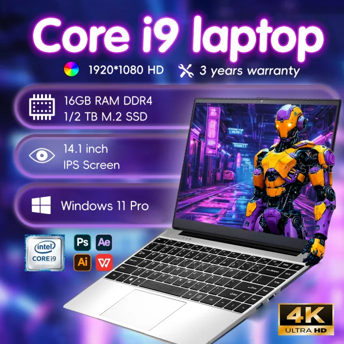 Windows 11 Pro Intel core i9 10980hk laptop16GB RAM 1/2TB SSD Gaming laptops 1920*1080 Notebook computer Office notebook laptop