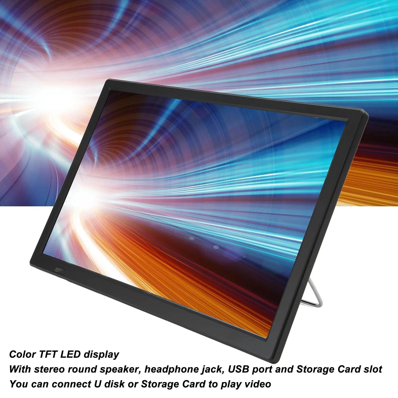 LED Digital TV Portable TV 16 Inch High Sensitivity Tuner Rechargeable LED Digital TV with Stand for Outdoor Portable LED TV