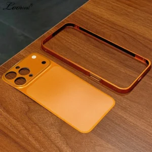 Metal Alloy Frame Backplane Slim Case for iPhone 16 15 14 13 12 Pro Max Instantly Change Upgrade 17Pro/17 Pro Max Matte Cover