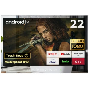 Soulaca 22inches Mirror SmartTV Waterproof 1080P HD Panel Built-in WiFi Bluetooth Android 11.0 New Model 2024 Magic LED US EU