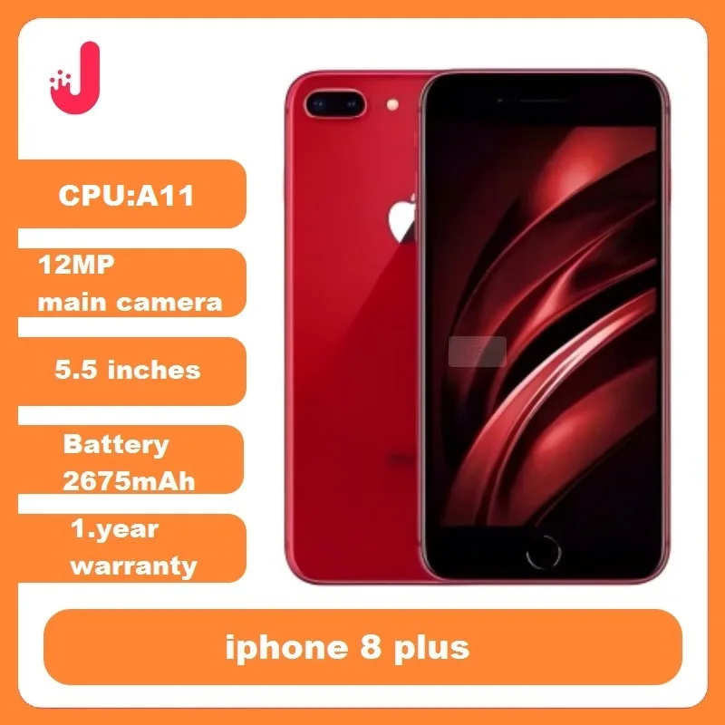 Unlocked iphone 8plus 3GB RAM 64G/256G ROM Fingerprint unlock used cellphone iOS 4G LTE smartphone iphone8plus 5.5 inch screen