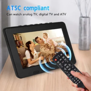 Portable Digital TV 7 Inch ATSC USB Storage Card TV Function Rechargeable 1080P LED Digital Television Portable Digital TV