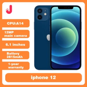 Smartphone unlocked iPhone 12 5G LTE 6.1'' 4GB&64/128GB IOS A14 Bionic Face ID cellphone used iphone12