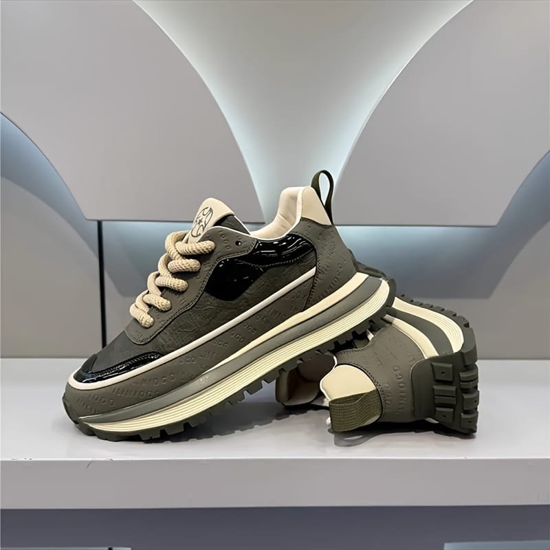 Stylish And Trendy Men'S Breathable Lightweight New Thick-Soled Casual Shoes, Perfect Choice for Height-Increasing Sports Footwear