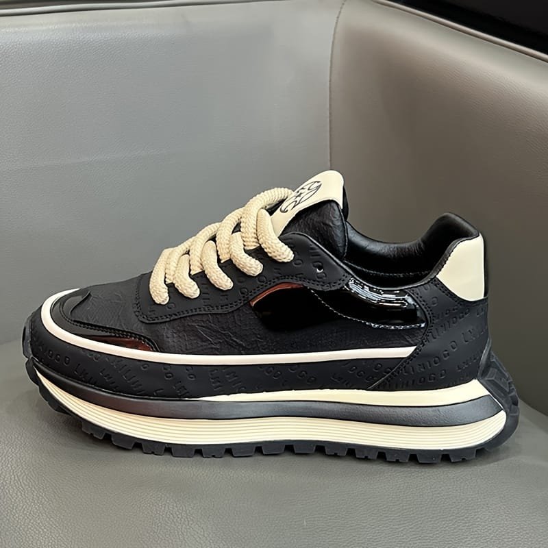 Stylish And Trendy Men'S Breathable Lightweight New Thick-Soled Casual Shoes, Perfect Choice for Height-Increasing Sports Footwear