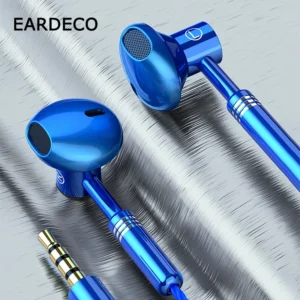 EARDECO Wired Headphones Bass 9D Stereo Earphones Mic Headphone Headset In-ear Wire Earphon Earbud Phone Headset With Microphone