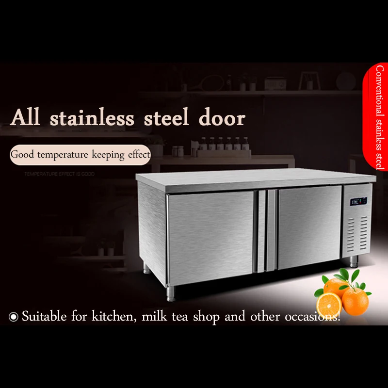 Double temperature freezer commercial fresh-keeping stainless steel display cabinet knob type refrigerator freezer - Image 4