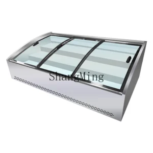 ZYY desktop refrigerator two-step three-wheel car stall freezer mobile display cabinet