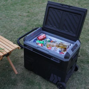 Camping Car Refrigerator SOW45 Portable Fridge Freezer With Wheel DC 24V AC Car Cooler Box Camping Refrigerator For Car Home Use