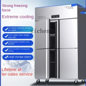 ZC Commercial Large Capacity Vertical Freezer Kitchen Four-Door Refrigeration Cabinet Freezer
