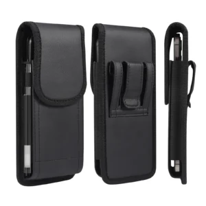 PU Leather Phone Case Phone Pouch for iPhone Samsung Huawei Xiaomi Vertical Flip Waist Bags Belt Clip Cover Phone Bag