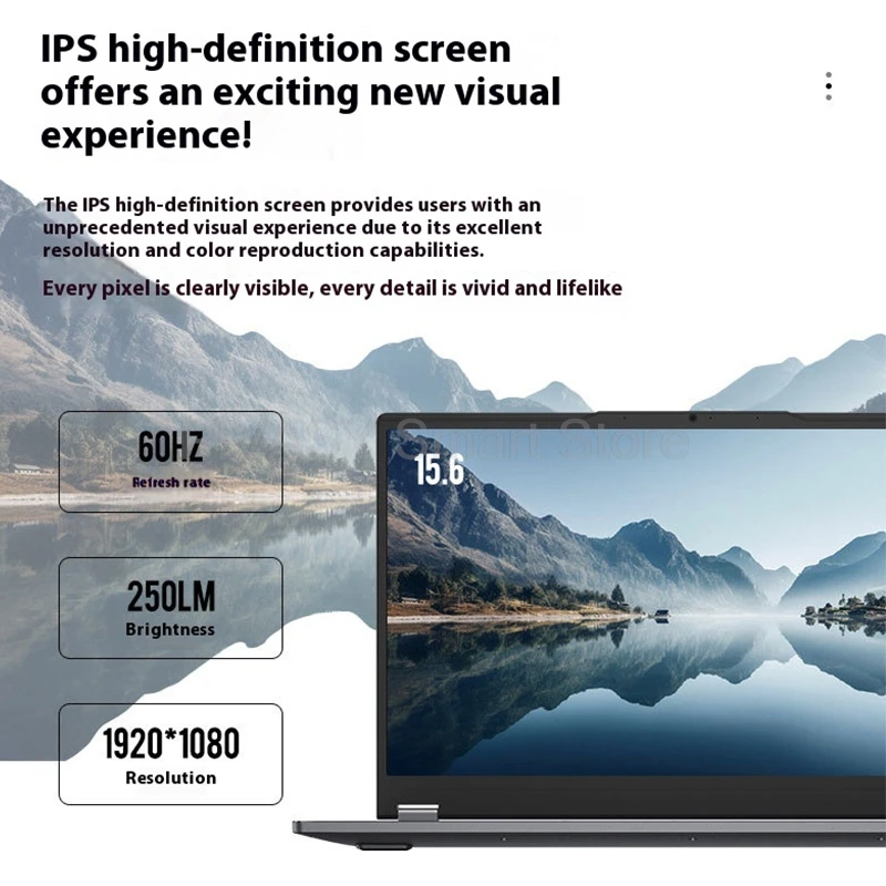 15.6 Inch 360° Flip Yoga Convertible Laptop AMD Ryzen 3 3200U 16GB IPS Touchscreen Lightweight for Students Business Portable - Image 2