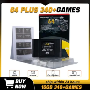 Retro 340 in 1 Game Card for N64 Plus with Retail Box 64 Bit For N64 Video Game Console NTSC and PAL Game Cartridge