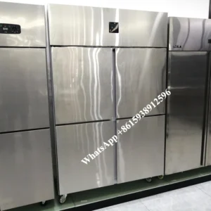 Freezer Commercial Four 4 Door Dual Temperature Vertical Cold Refrigerator Meat Vegetable Fruit Kitchen Fresh Cabinet