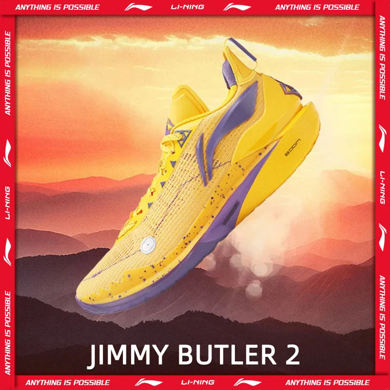 Li-Ning Men's JIMMY BUTLER 2 Professional Basketball Shoes Cushioning Durable LiNing Breathable Sports Shoes Sneakers ABAT081