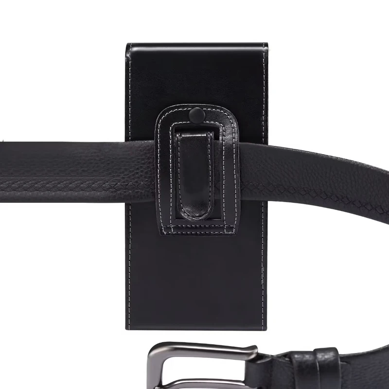 PU Leather Waist Packs Casual Men Phone Pouch Smartphone Bags Belt Clip Case Waist Bag Mobile Phone Bags For iPhone Samsung - Image 5