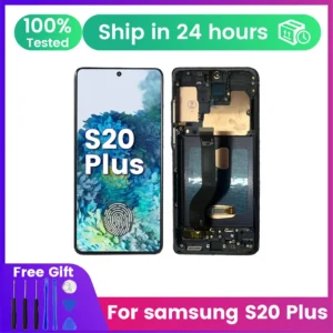 AMOLED For Samsung pantalla S20 Plus LCD Display6.7" G985F with frame screen assembly touch screen digitizer mobile phone LCD