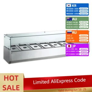 Desktop Salad Cabinet SLT1500Z-A Commercial Pizza Spreading Table Refrigerated Salad Cabinet Dessert Freezer Refrigerator 220v