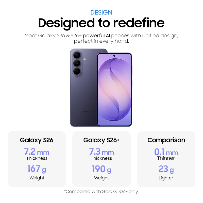 2026 New Samsung Galaxy S26 5G Smartphone Snapdragon 8 Elite Gen 5 6.3 "Dynamic 120Hz AMOLED 2X Screen 4300mAh Battery IP68 NFC - Image 6