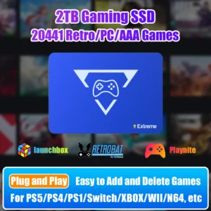 Playzone 2T Game SSD With 20400+ Games 3 System in 1 Playzone Extreme For PS5/PS4/PS1/Switch/XBOX/WII/N64 Plug&Play Game Console