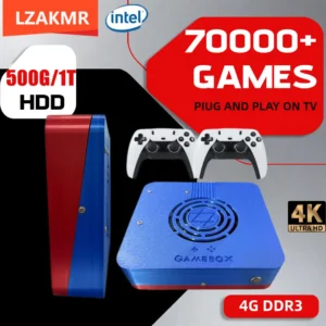 Retro I3-3110M Game Console GD10 Plug and Play Win11 1T HDD 70000+Games For Wii PS2 N64 PSP GameCube N64 Wireless handle