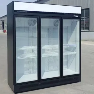 Supermarket Refrigeration Equipment Frozen Ice Cream Display Freezer Commercial Upright Refrigerator Glass Door Freezer