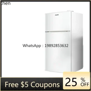 ABB Oaks Small Refrigerator Small Double Door Office Mini Two-person Dormitory Rental Room Refrigerator