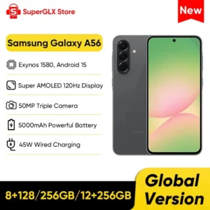 100% Original New Samsung Galaxy A56 5G Smartphone Exynos 1580 6.7" Super AMOLED 120Hz Display 50MP Camera 5000mAh 45W Charge