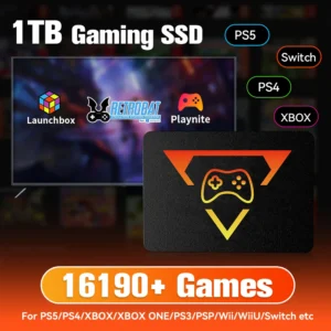 External 1T SSD Retrobat & Playnite & Launchbox Game Console with 16191 Retro/AAA/3D Games for PS5/PS4/XBOX/Switch/PS3/PS2/WiiU