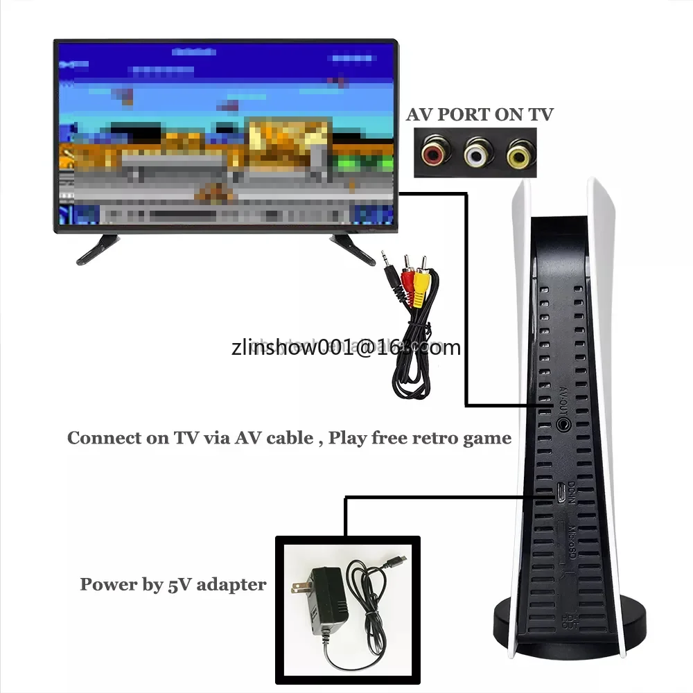 8 Bit Mini Game Station 5 TV consola For PS5 Design with 200 Classic Games AV Output Retro video Game Console For NES - Image 3