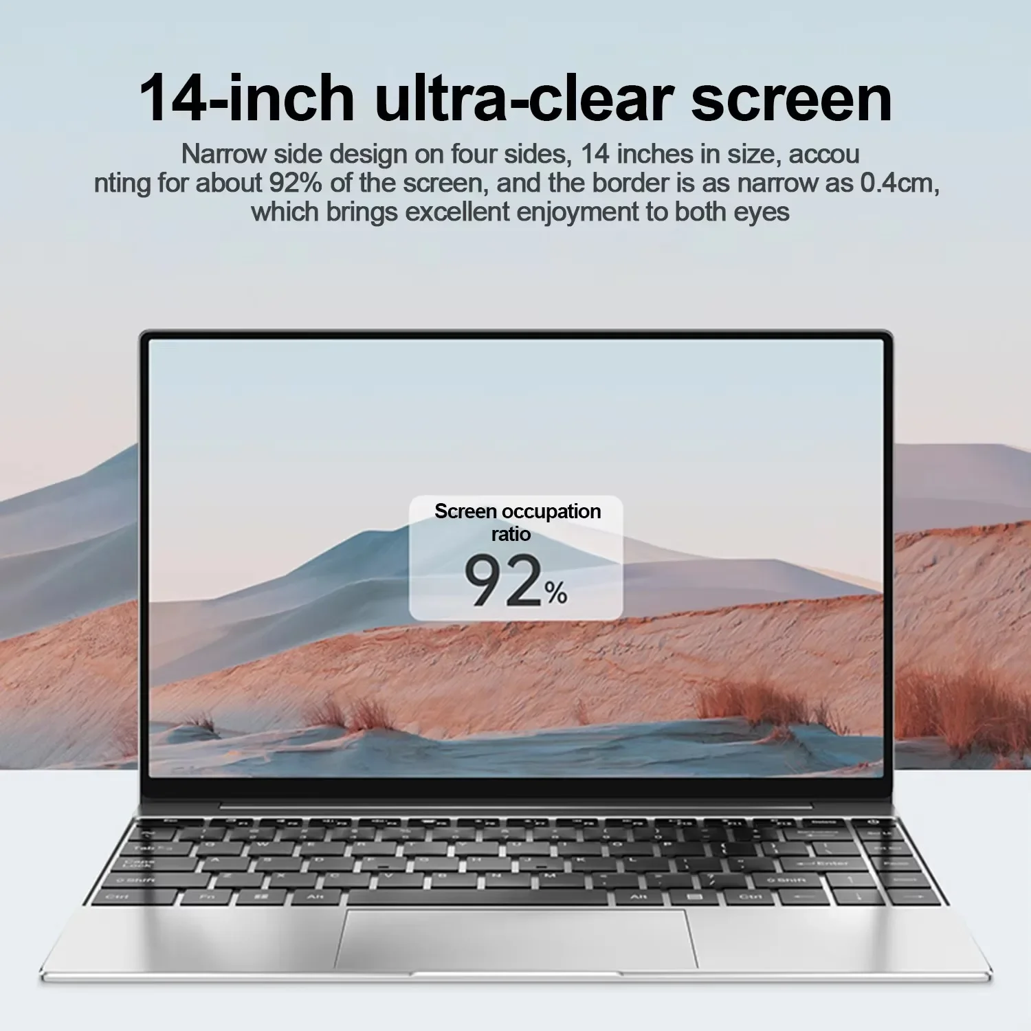 Ultra Slim Laptop 14.1" 16GB RAM 2TB SSD Intel N3700 Notebook Windows 11 Pro 1920*1080 Display Office Study Computer PC - Image 2