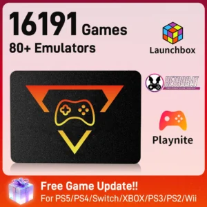 PlayZone 1TB Gaming SSD Game Console 80+Emulator for PS5/PS4/Switch/XBOX/PS3/PS2 with 16191 AAA&3D&Retro Game for Win PC/Laptop