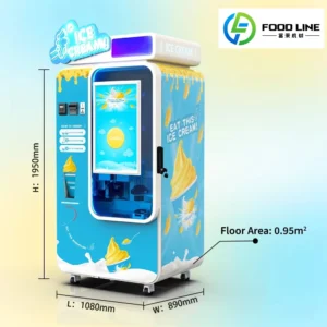 Novel Design Ice Cream Vending Machine Automatic Ice Cream Maker for Supermarket