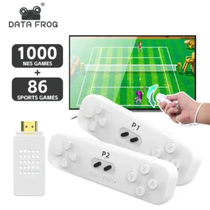 DATA FROG Y2 Fit 4K Retro Somatosensory Game Stick - Wireless TV Console Built-in 1000+ NES Classic Games Dendy Game Player