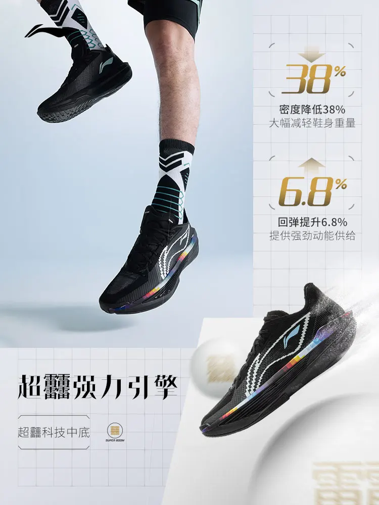 Li Ning Ultra Light 2025ULTRA LIGHT Super Basketball Men's Breathable Practical Cushioning Rebound Sports Shoes - Image 2