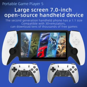 New PS5 7.0 Inch 64G Open Source System Dual Controller Handheld Game Console For PSP Street Fighter Competition
