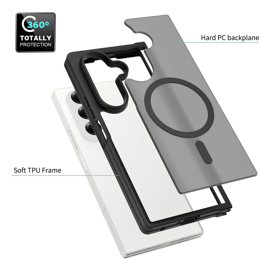New Case For Samsung Galaxy Z Fold 7 Phone Case luxury Support in wireless charging Flip Cover For Samsung Z Fold 6 Phone Cover - Image 5