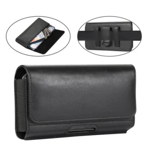 PU Leather Universal Phone Case Phone Pouch for iPhone Samsung Huawei Xiaomi Redmi Flip Waist Bags Belt Clip Cover Phone Bag